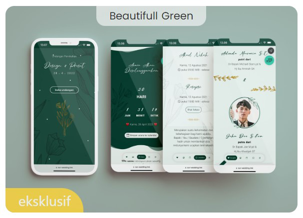 template webnikah eksklusif beautifull green