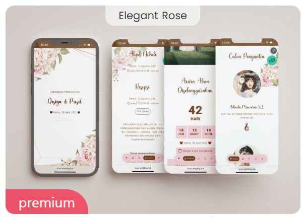 template webnikah premium elegant rose